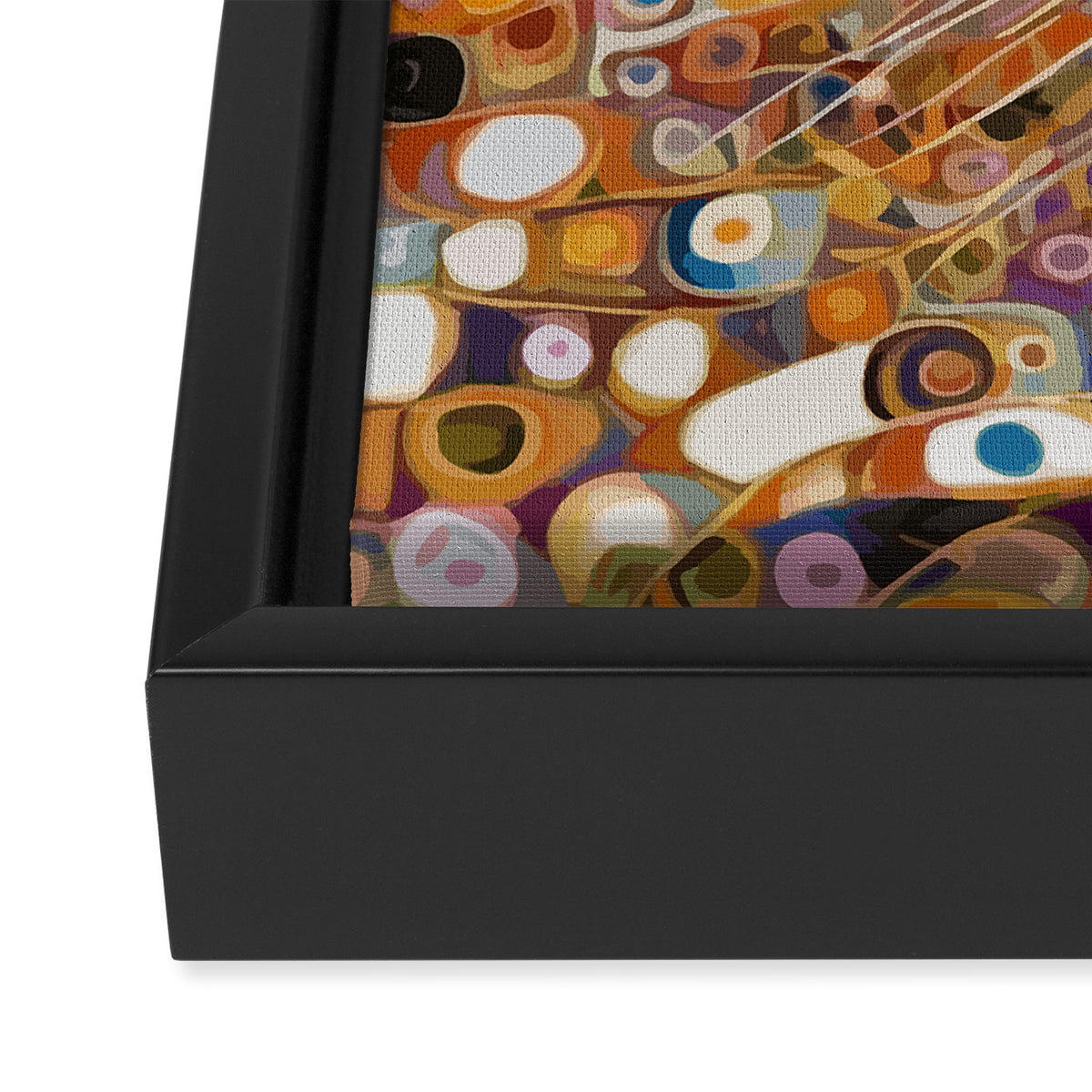 Klimt Cat with Almond Eyes Framed Canvas Print Gallery Image 3
