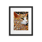 Klimt Cat with Almond Eyes Framed Art Print Gallery Image 6