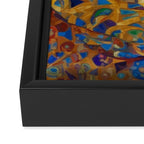 Klimt Cat with Green Eyes and a Colorful Scarf Framed Canvas Print Gallery Image 3