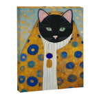 Klimt Cat with Green Eyes and Warm Shawl Canvas Print Gallery Image 3