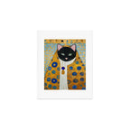 Klimt Cat with Green Eyes and Warm Shawl Art Print Gallery Image 1