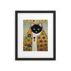 Klimt Cat with Green Eyes and Warm Shawl Framed Art Print Gallery Image 6
