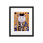 Klimt Cat with Green Eyes as Chinese Emperor Framed Art Print Gallery Image 6