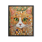 Klimt Cat with Green Eyes Framed Canvas Print Gallery Image 8