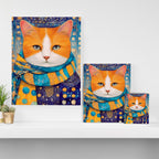 Klimt Cat with Green Eyes in the City Canvas Print Gallery Image 3