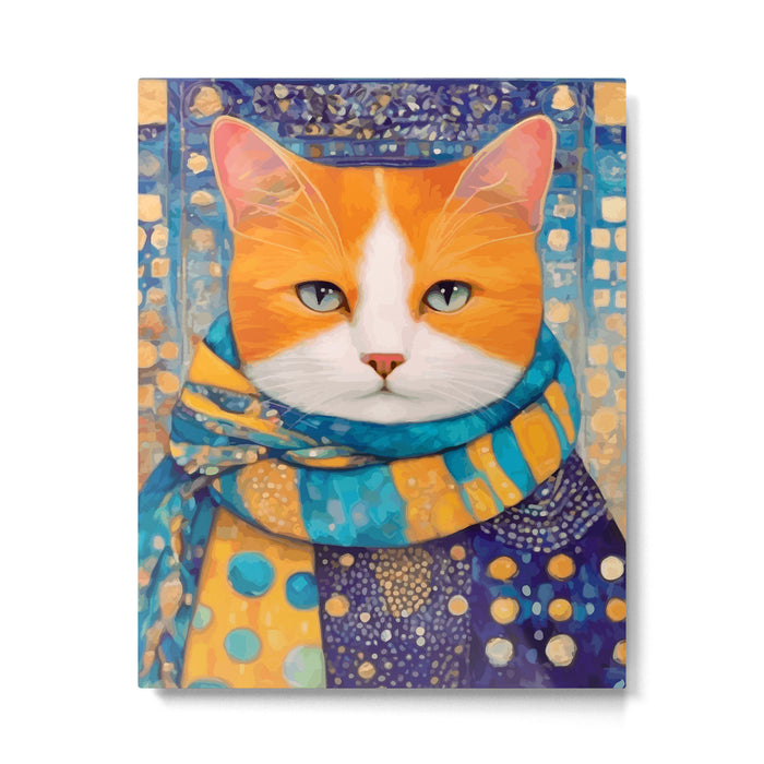 Klimt Cat with Green Eyes in the City Metal Print Gallery Image 1