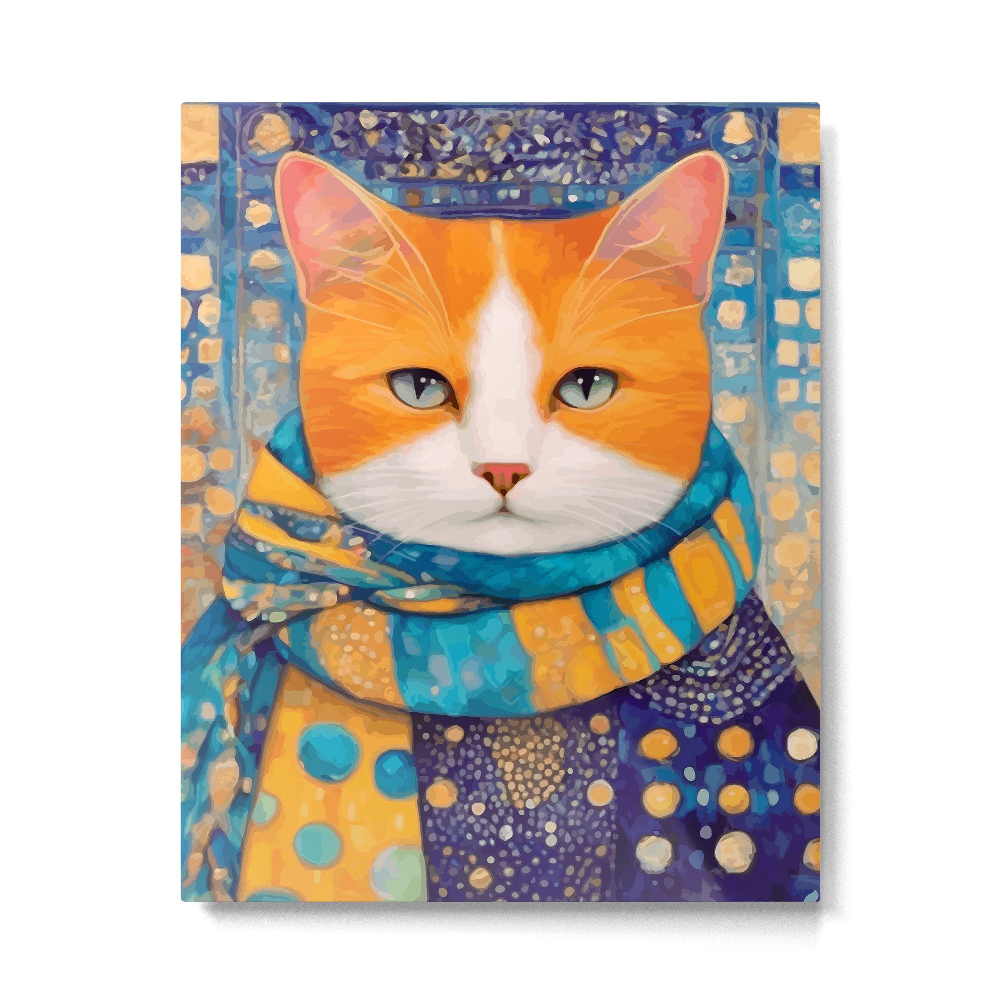 Klimt Cat with Green Eyes in the City Metal Print Gallery Image 6