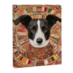 Klimt Dog Art Painting with Colorful Geometric Patterns Canvas Print Gallery Image 8
