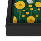 Klimt Dog in Flower Garden Landscape  Framed Canvas Print Gallery Image 3