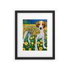 Klimt Dog in Flower Garden Landscape  Framed Art Print Gallery Image 6