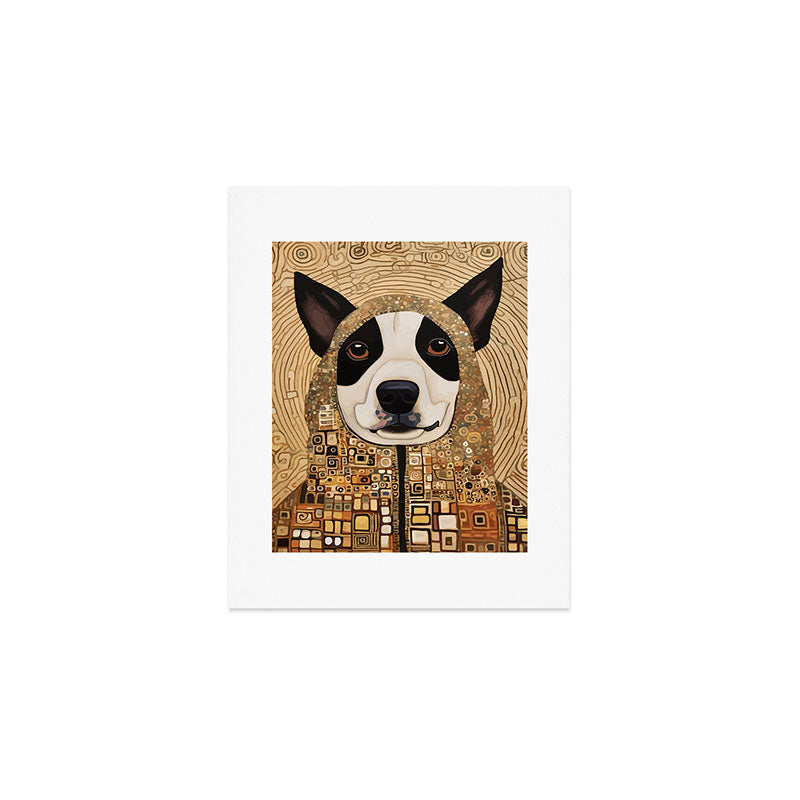 Klimt Dog with Beautiful Geometric Hoody Art Print Gallery Image 1