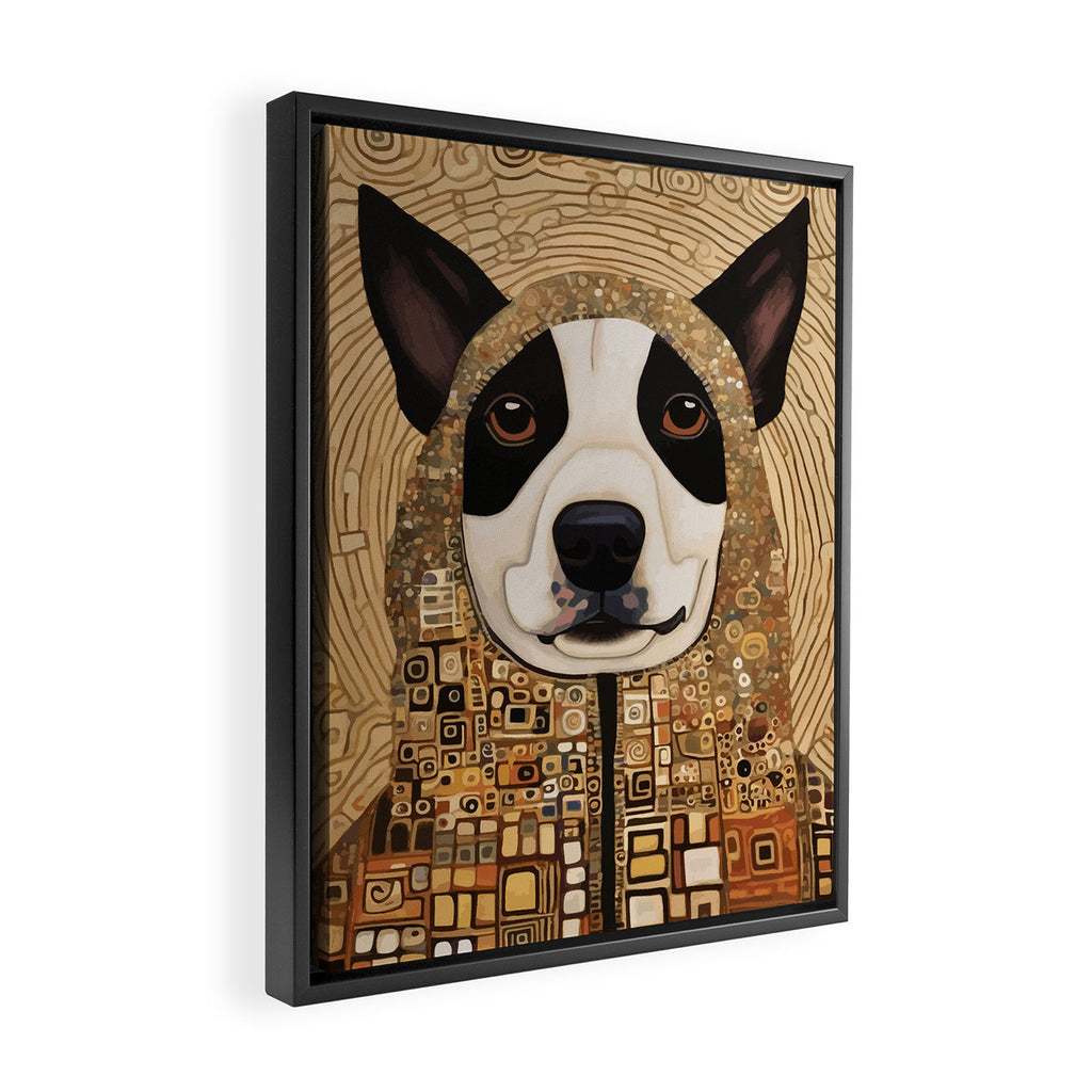 Klimt Dog with Beautiful Geometric Hoody Framed Canvas Print Gallery Image 2