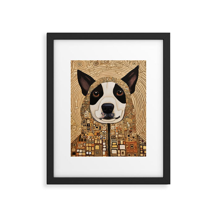 Klimt Dog with Beautiful Geometric Hoody Framed Art Print Gallery Image 1