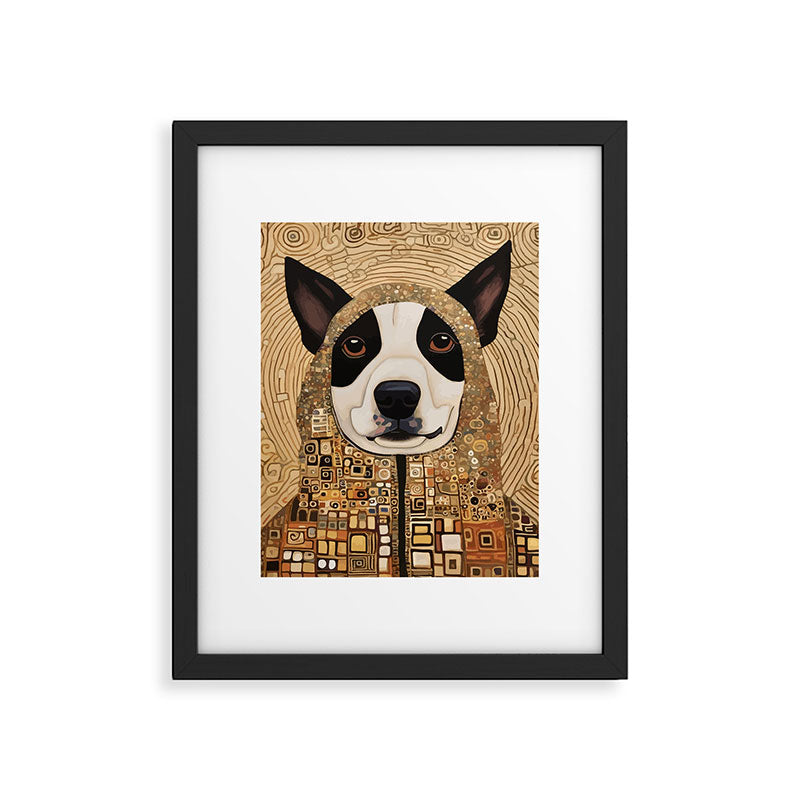 Klimt Dog with Beautiful Geometric Hoody Framed Art Print Gallery Image 6