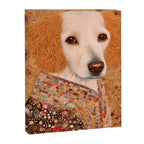 Klimt Dog with Brown Eyes Canvas Print Gallery Image 3