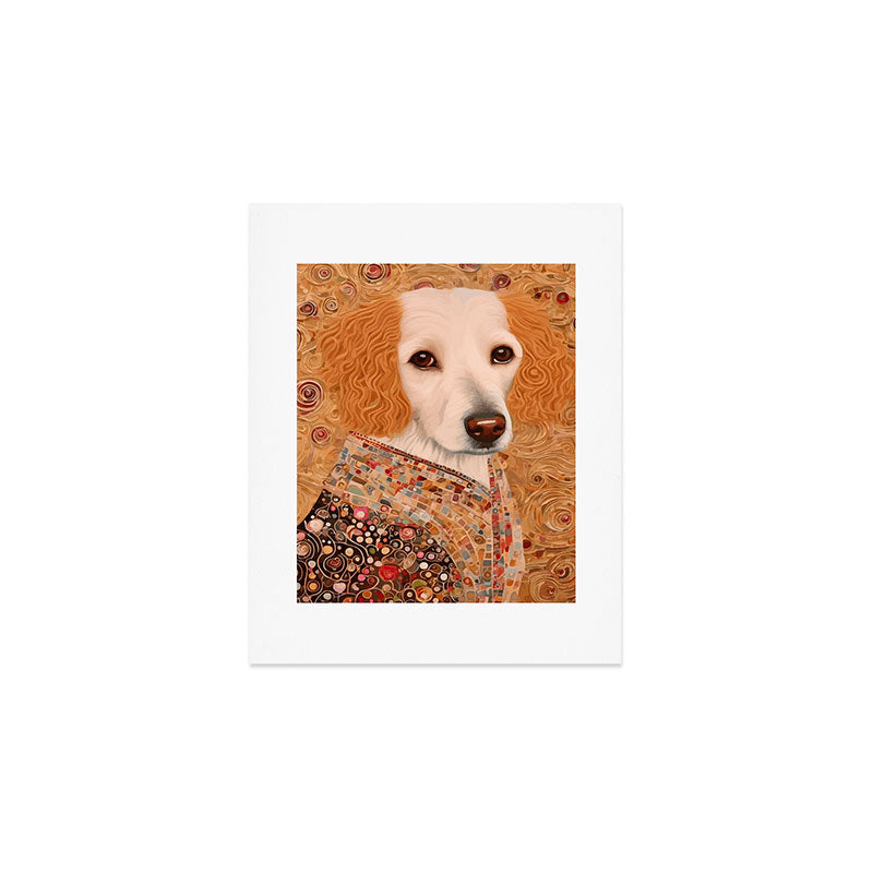 Klimt Dog with Brown Eyes Art Print Gallery Image 1