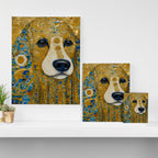 Klimt Dog with Brown Eyes Canvas Print Gallery Image 3