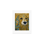 Klimt Dog with Brown Eyes Art Print Gallery Image 1