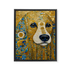 Klimt Dog with Brown Eyes Framed Canvas Print Gallery Image 8