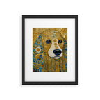 Klimt Dog with Brown Eyes Framed Art Print Gallery Image 6