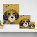 Klimt Dog with Colorful Ears Canvas Print Gallery Image 3