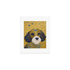 Klimt Dog with Colorful Ears Art Print Gallery Image 1
