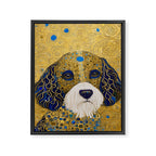 Klimt Dog with Colorful Ears Framed Canvas Print Gallery Image 3