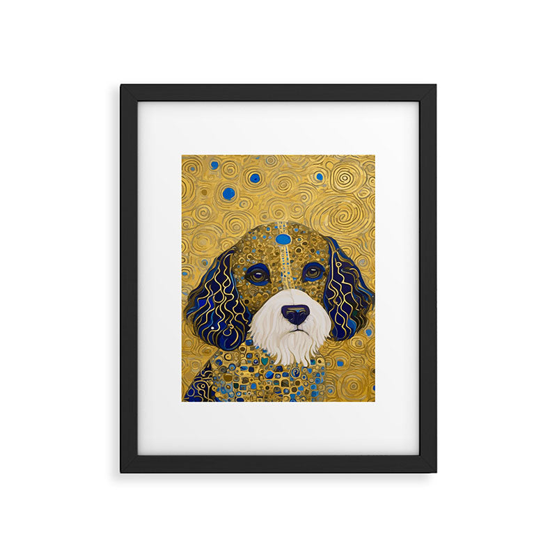 Klimt Dog with Colorful Ears Framed Art Print Gallery Image 6