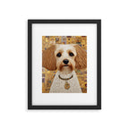 Klimt Dog with Colorful Geometric Background  Framed Art Print Gallery Image 6