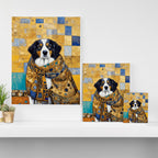 Klimt Dog with Colorful Shawl Canvas Print Gallery Image 3