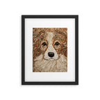 Klimt Dog with Curly Brown Hair Framed Art Print Gallery Image 6