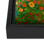 Klimt Flower Garden Colorful Landscape Framed Canvas Print Gallery Image 3