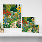 Klimt Garden Floral Landscape Canvas Print Gallery Image 3
