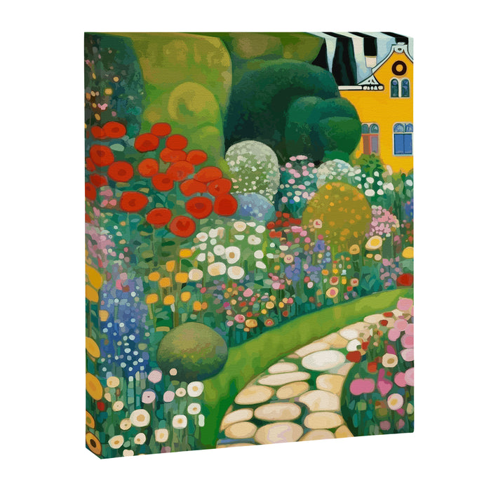 Klimt Garden Floral Landscape Canvas Print Gallery Image 1