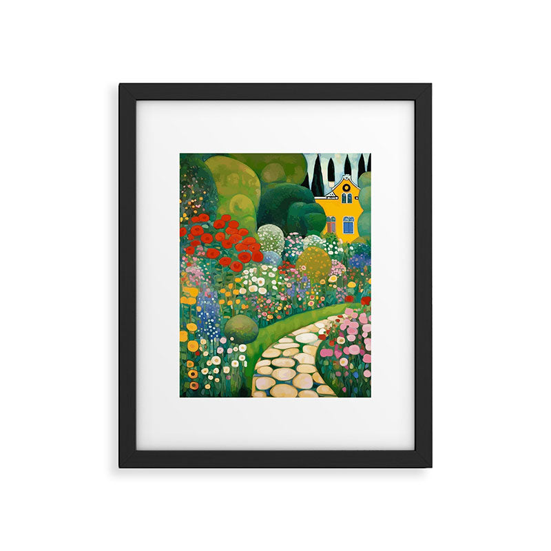 Klimt Garden Floral Landscape Framed Art Print Gallery Image 6