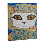 Klimt Space Cat in Blue and Gold Canvas Print Gallery Image 8