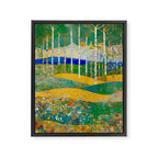 Klimt Style Flower Garden Paradise Framed Canvas Print Gallery Image 3