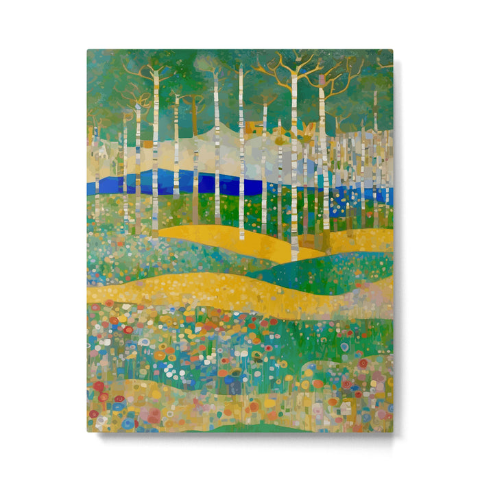 Klimt Style Flower Garden Paradise Metal Print Gallery Image 1