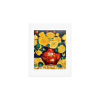 Klimt Style Yellow Roses in Red Vase Art Print Gallery Image 1