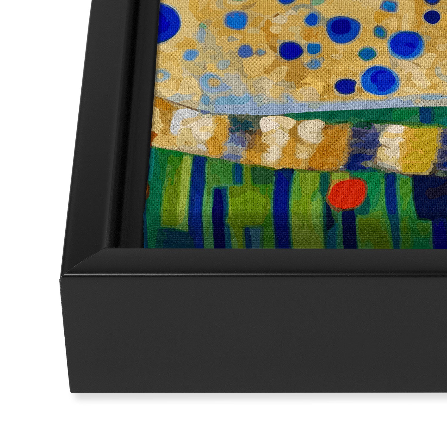 Klimt Tabby Cat in Midnight Garden Framed Canvas Print Gallery Image 3