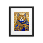 Klimt Tabby Cat with Green Eyes Framed Art Print Gallery Image 6