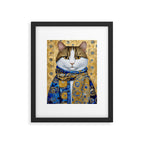 Klimt Tabby Cat with Warm Scarf Framed Art Print Gallery Image 6
