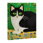 Klimt Tuxedo Cat with Green Eyes Canvas Print Gallery Image 8
