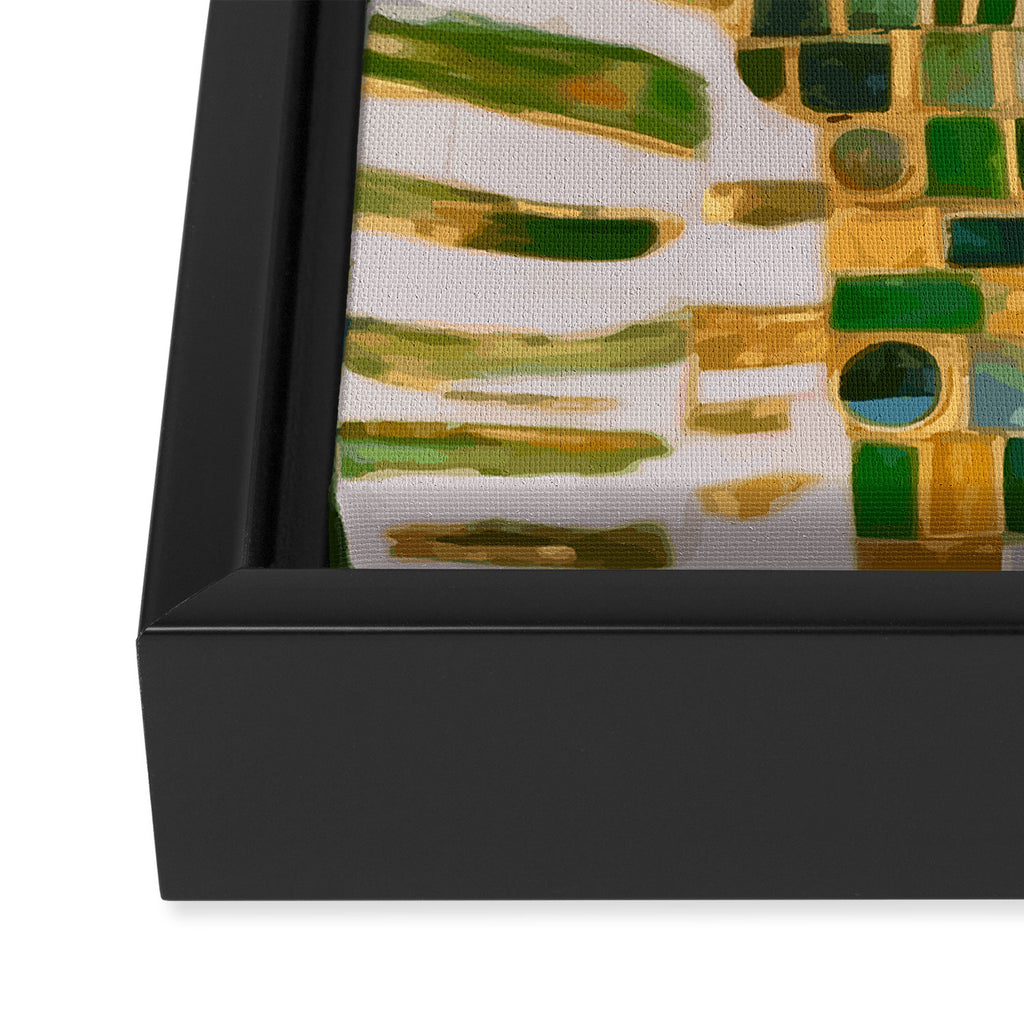 Klimt White Cat with Green Eyes Framed Canvas Print Gallery Image 3