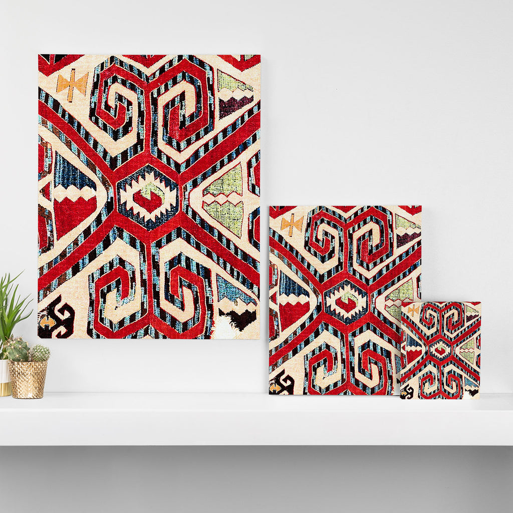 Konya Antique Turkish Kilim Print Canvas Print Gallery Image 3