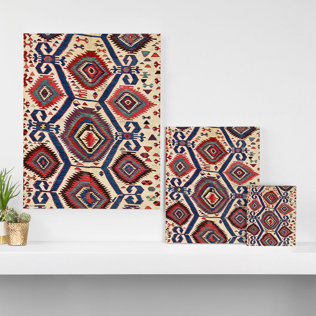 Konya Central Anatolian Antique Kilim Print Canvas Print Gallery Image 3