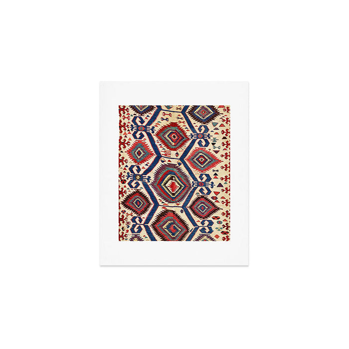 Konya Central Anatolian Antique Kilim Print Art Print Gallery Image 1