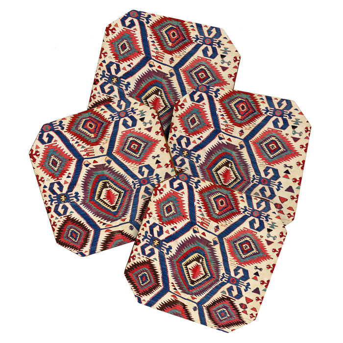 Konya Central Anatolian Antique Kilim Print Coaster Gallery Image 1