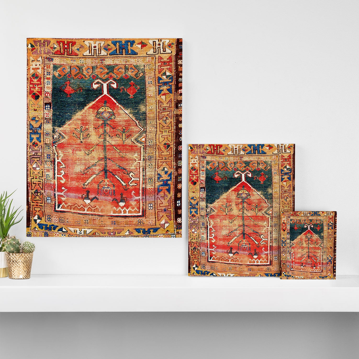 Konya Central Anatolian Niche Rug Print Canvas Print Gallery Image 3