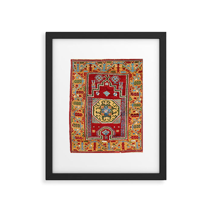 Konya Central Anatolian Niche Rug Print Framed Art Print Gallery Image 1